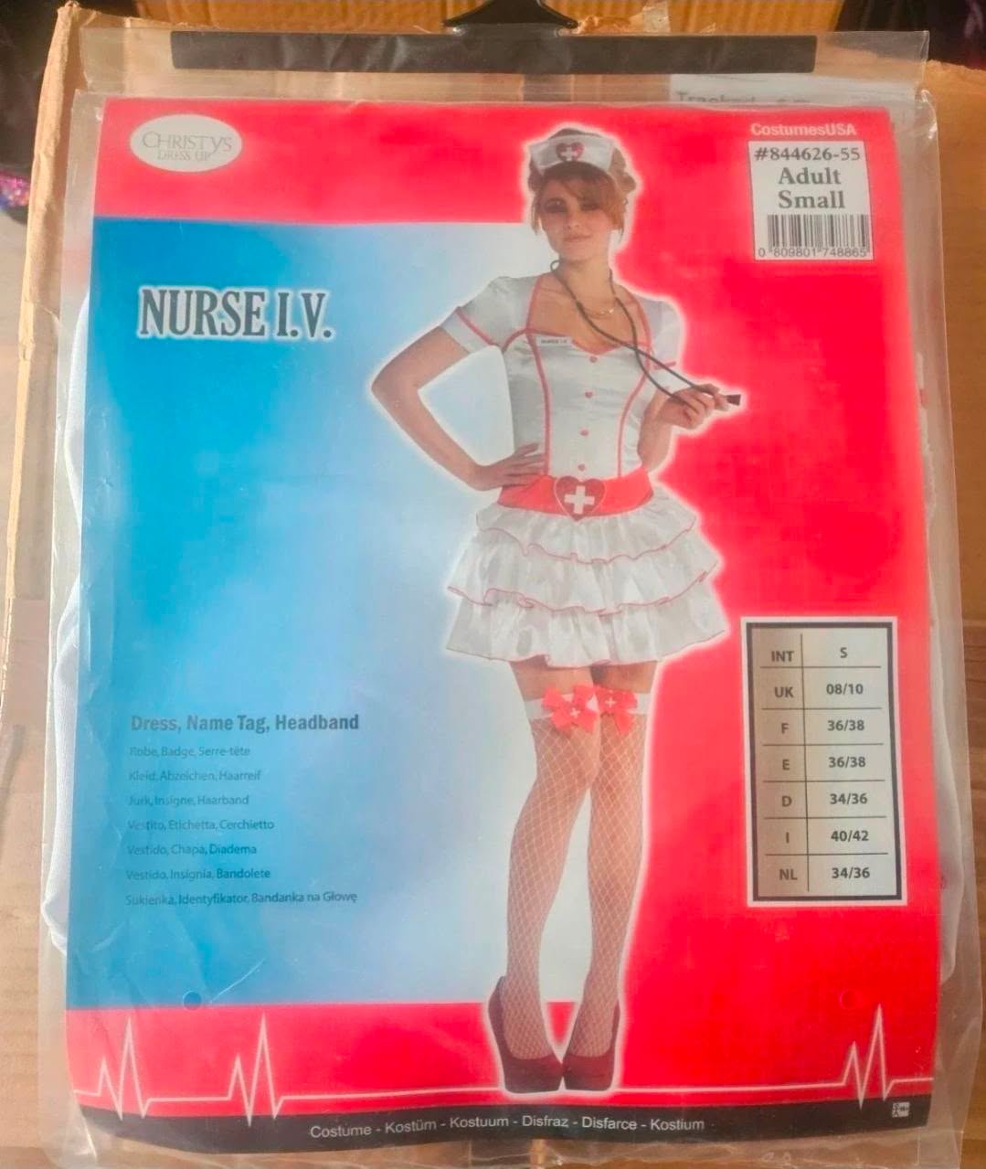 Ladies Nurse Hen Party Costumes Size 8-10